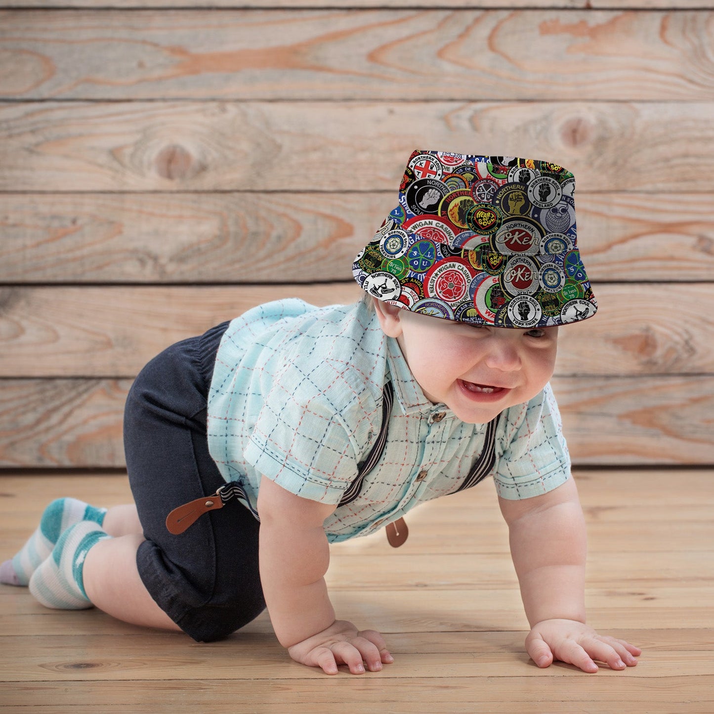 Northern Soul Patches Bucket Hat