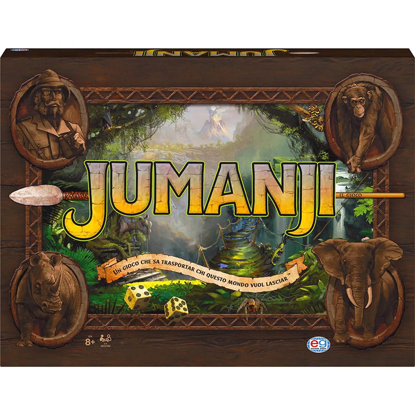 Jumanji The Game, ITALIAN version, used very good, open scruffy box