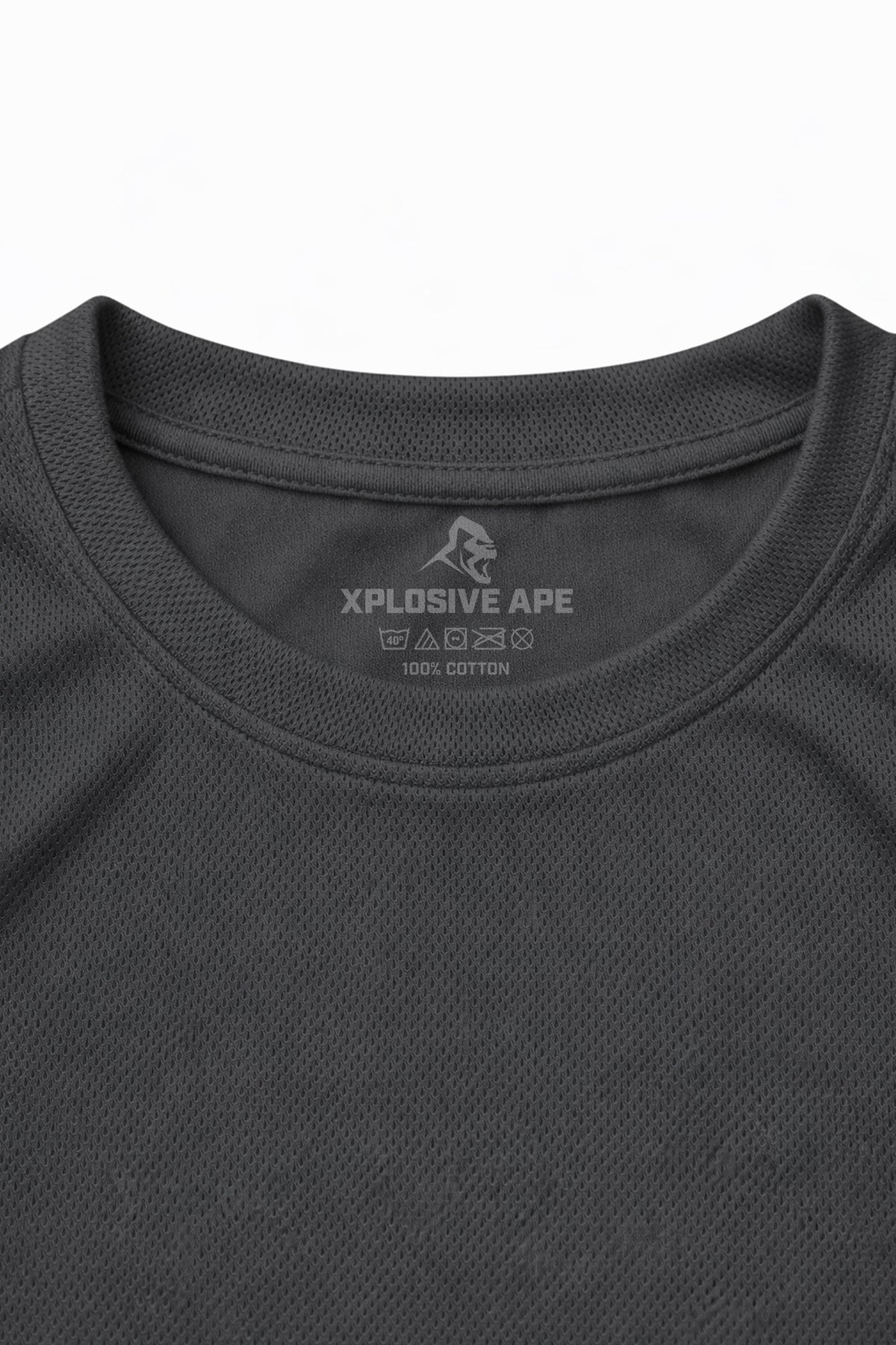 XAPE Classic Brush Script X Tech Tee - Charcoal
