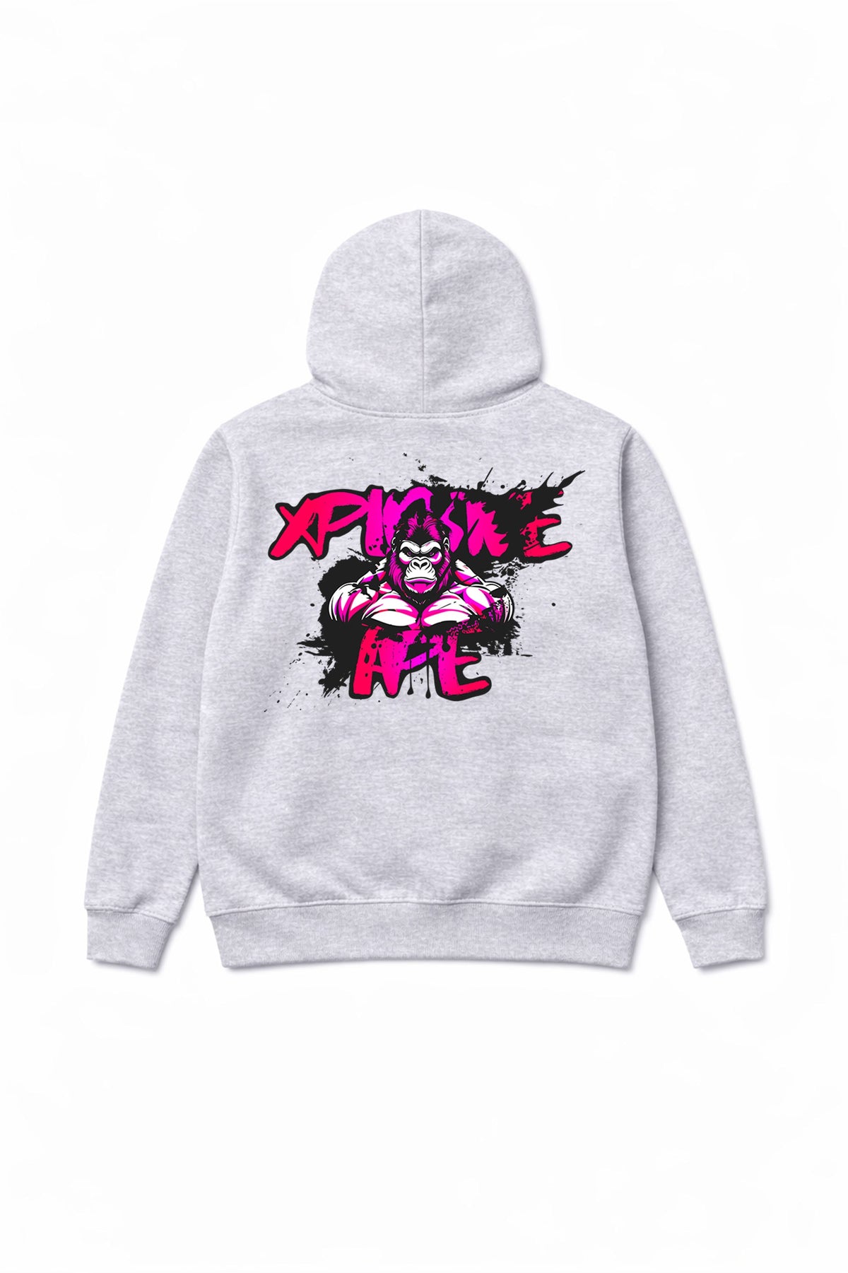 XAPE Splatter Graffiti V3 Hoodie - Heather Grey