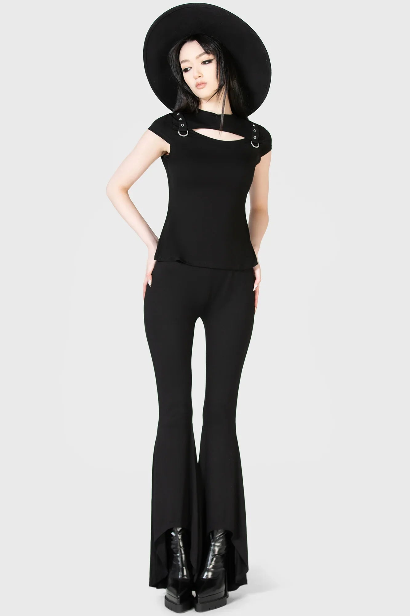 Killstar Xara Keyhole Strap Gothic Top