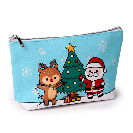 PVC Toiletry Makeup Wash Bag (Medium) - Christmas Festive Friends