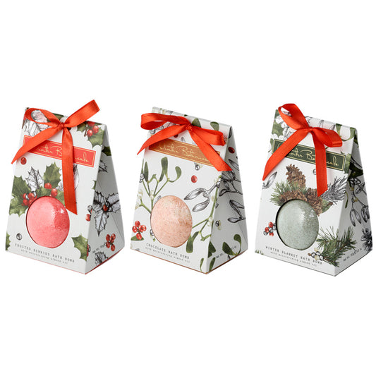 Handmade Bath Bomb in Gift Box - Christmas Winter Botanicals