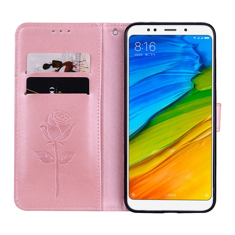 For Xiaomi Redmi 5 Rose Embossed Horizontal Flip Environmental PU Leather Case with Holder & Card Slots & Wallet, For Xiaomi Redmi 5