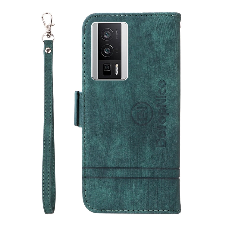 For Xiaomi Redmi K60 / K60 Pro / Poco F5 Pro BETOPNICE Dual-side Buckle Leather Phone Case (Green)