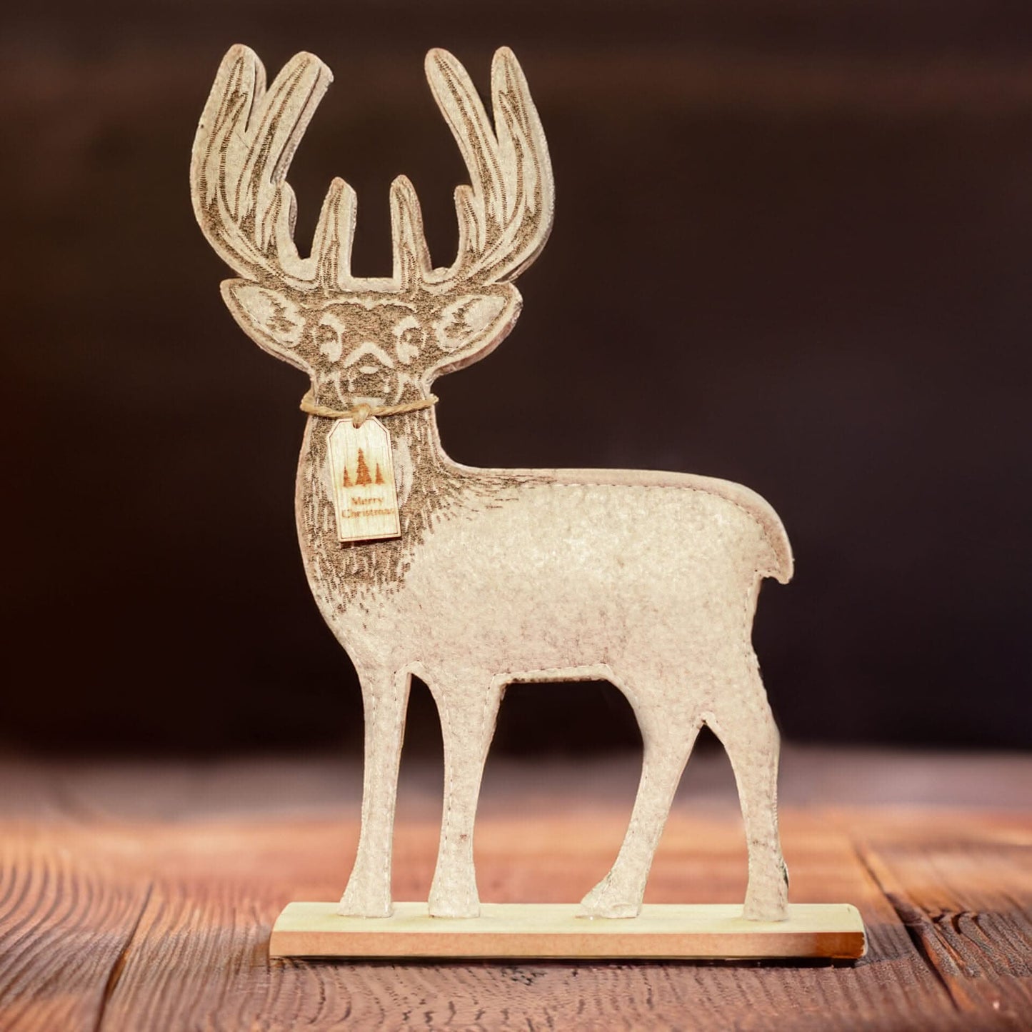30cm Wooden Reindeer Christmas Decorations