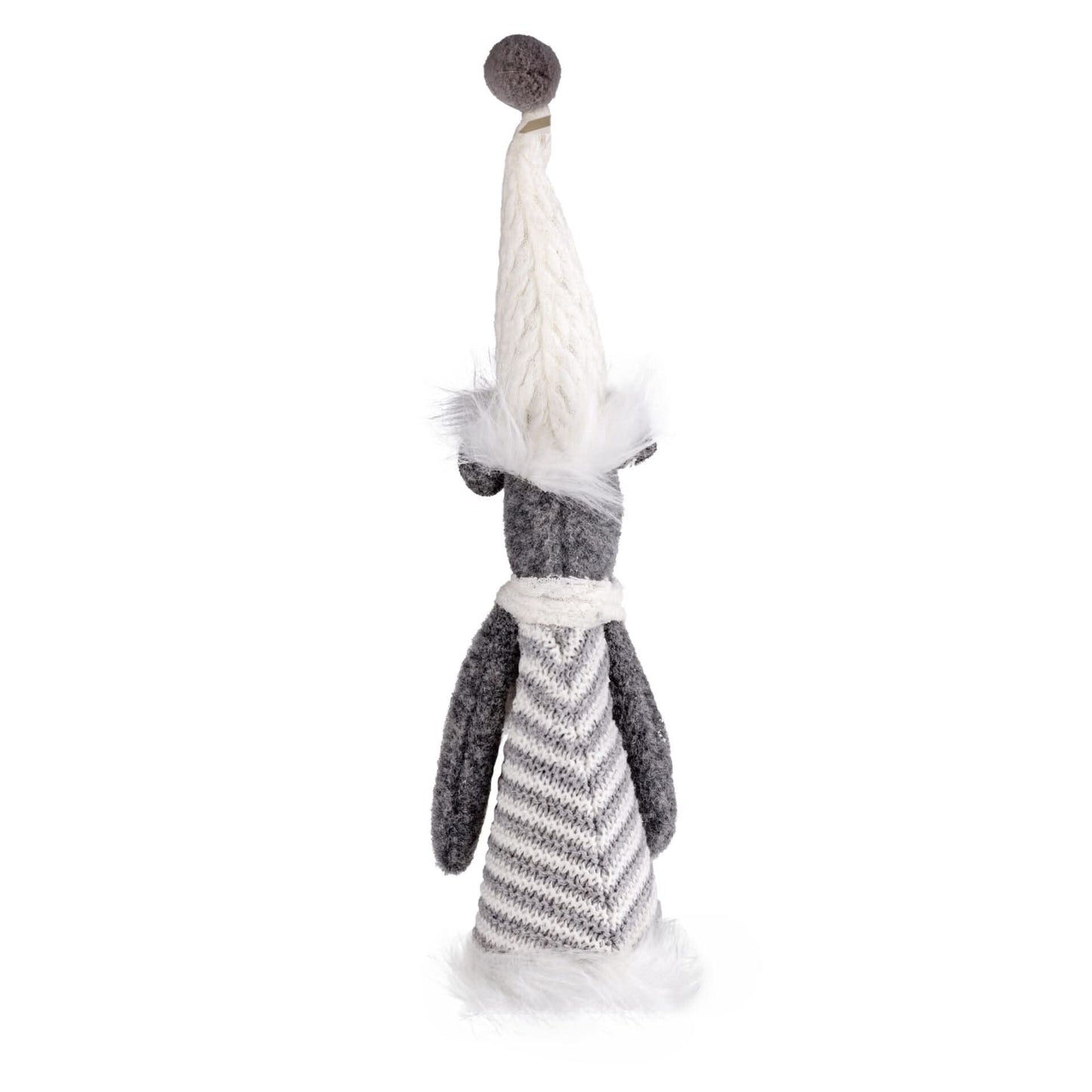 Striped Silver Mouse Christmas Ornament