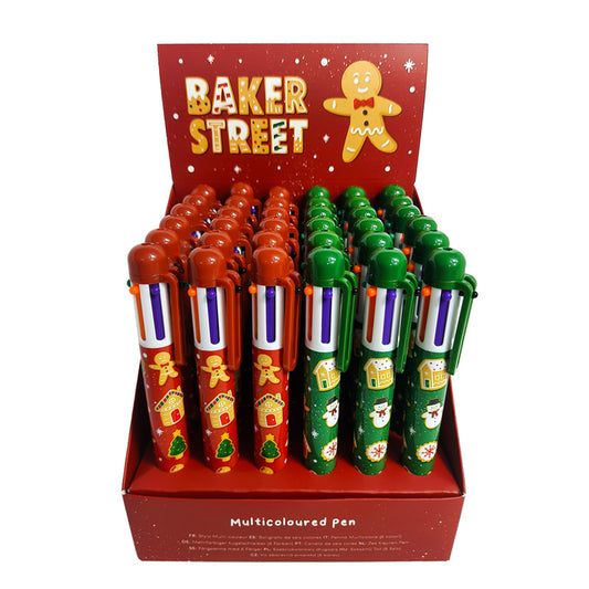 Multi Colour Pen (6 Colours) - Christmas Baker Street Gingerbread