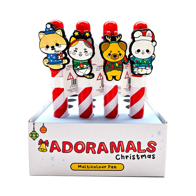 Multi Colour Pen (6 Colours) - Christmas Adoramals