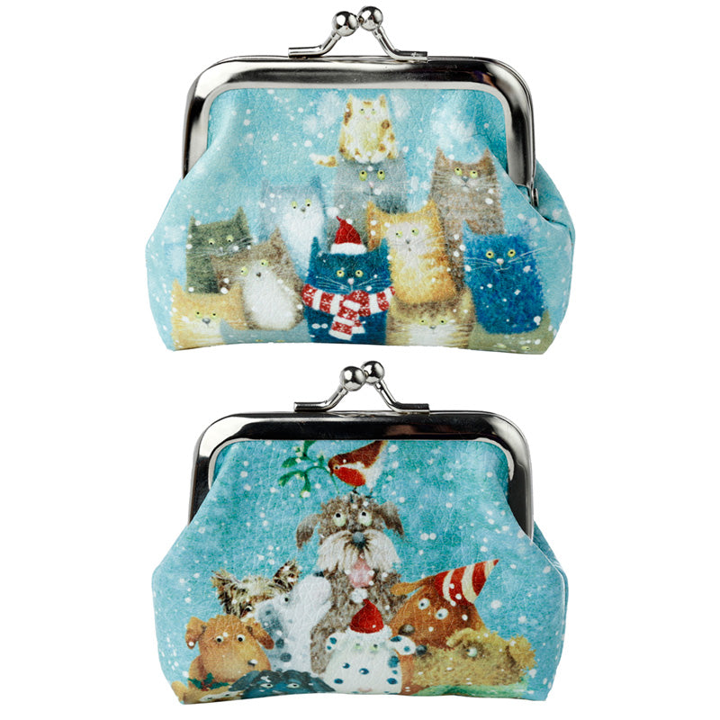 Tic Tac Jan Pashley Christmas Cats and Dogs Purse