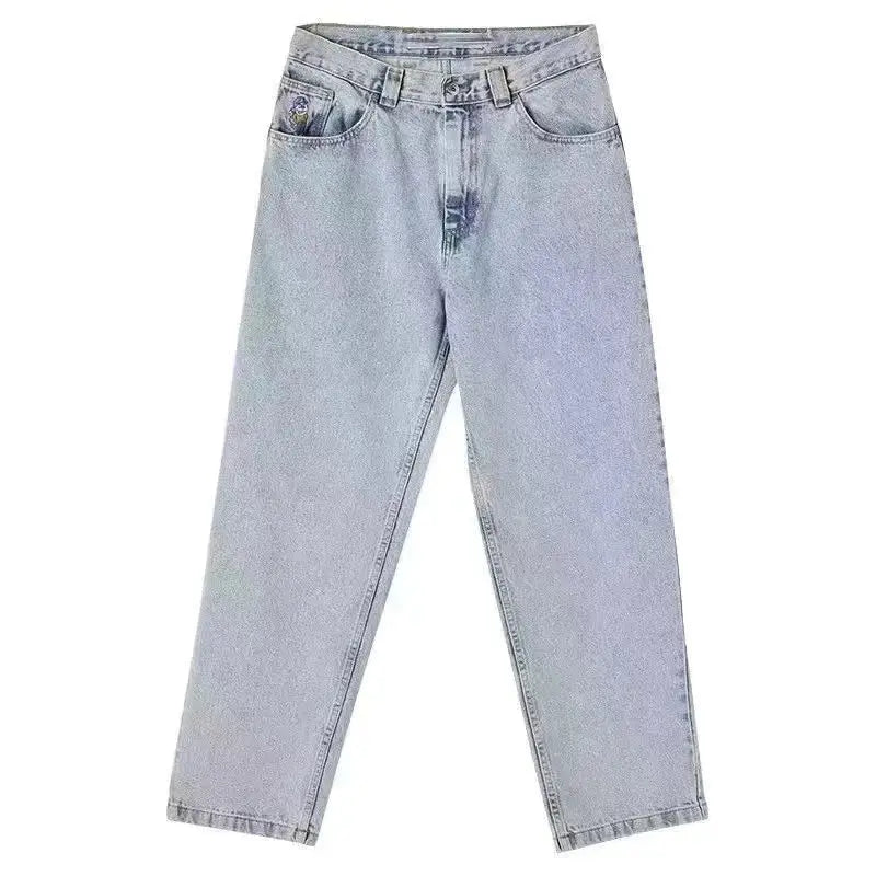 Y2K Big boy Jeans for Men Streetwear Baggy Jeans Embroidery Denim