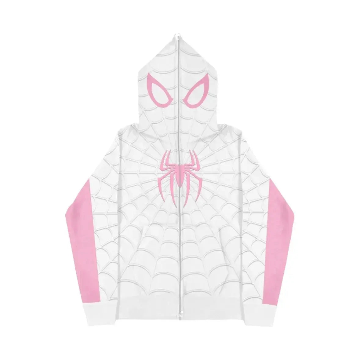 Y2K Spider Web Red Hoodie Sweatshirt - Harajuku Punk Grunge Women's Hip Hop Hoodie