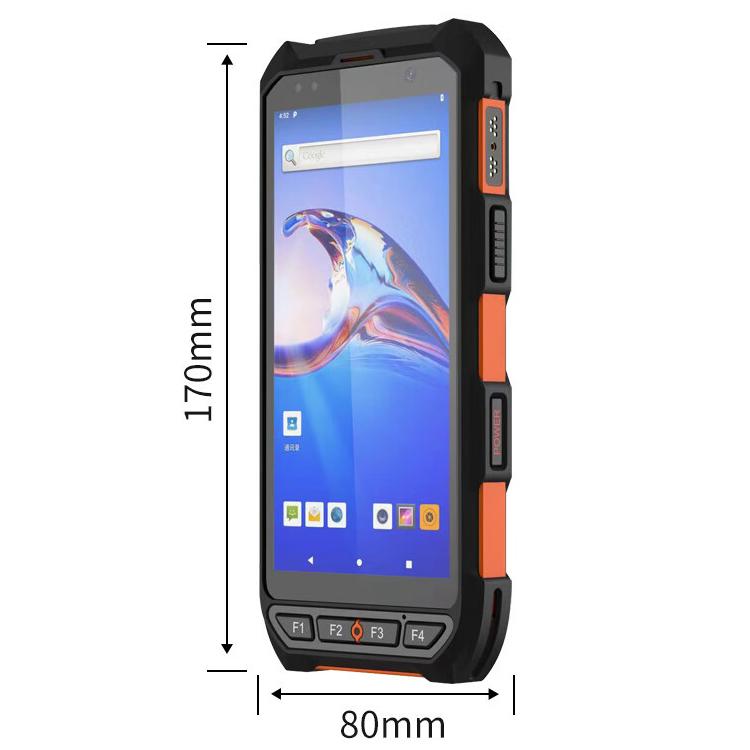 5.5 inch Android 10 IP65 RFID Handheld Industrial Data Terminal Barcode Scanner, Style: NFC UHF + 2D Head, NFC HF + 2D Head