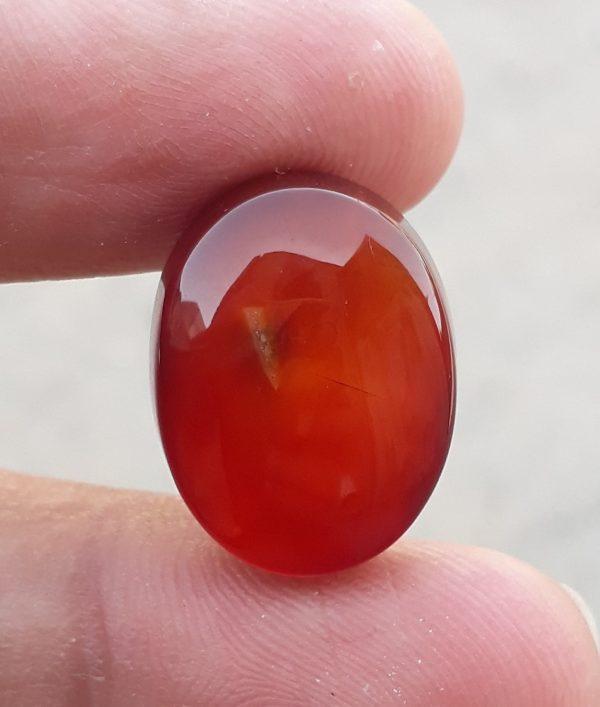 22ct Natural Brownish-Red Carnelian Cabochon - Aqeeq Ahmar -18x14mm