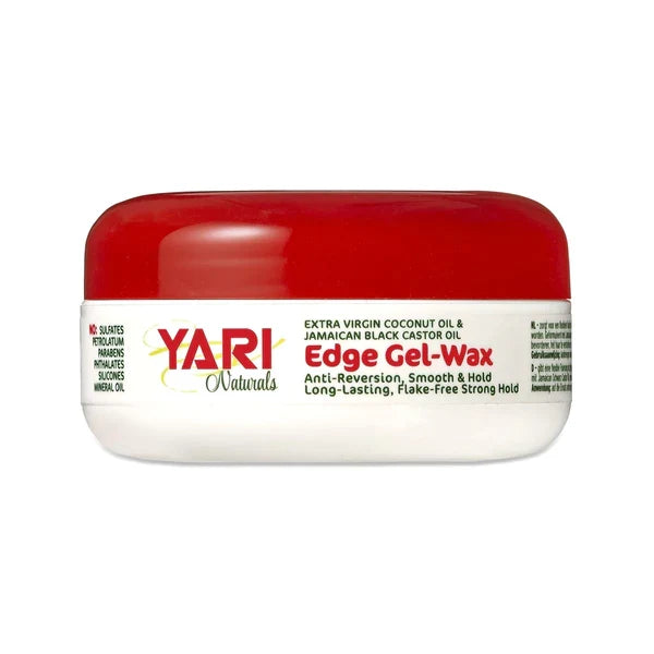Yari Naturals Extra Virgin Coconut Oil & Jamaican Black Castor Oil Edge Gel-Wax for Strong Hold & Nourishment - 120ml/4.06 oz