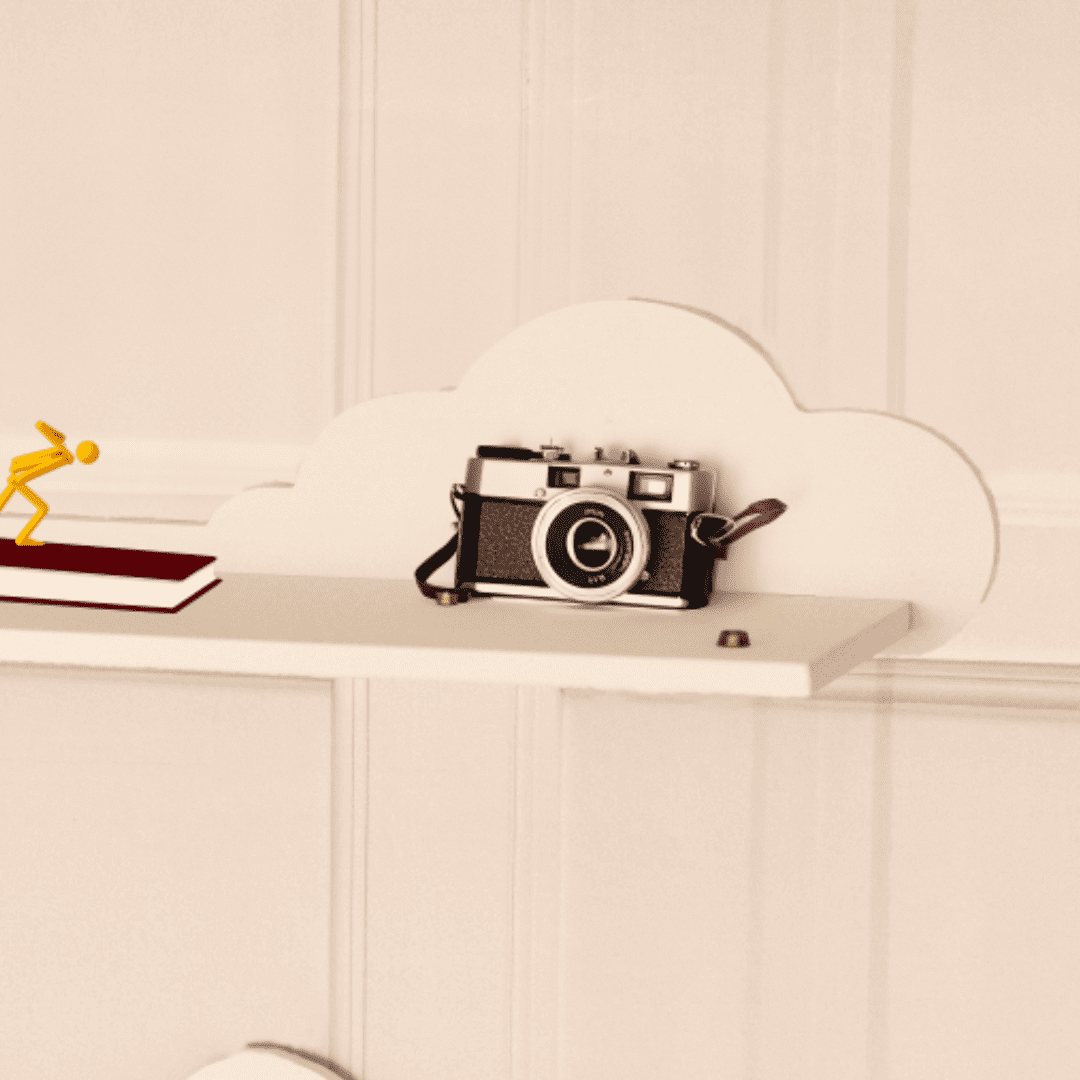 2x White Cloud Shelves Kid's Nursery Shelves