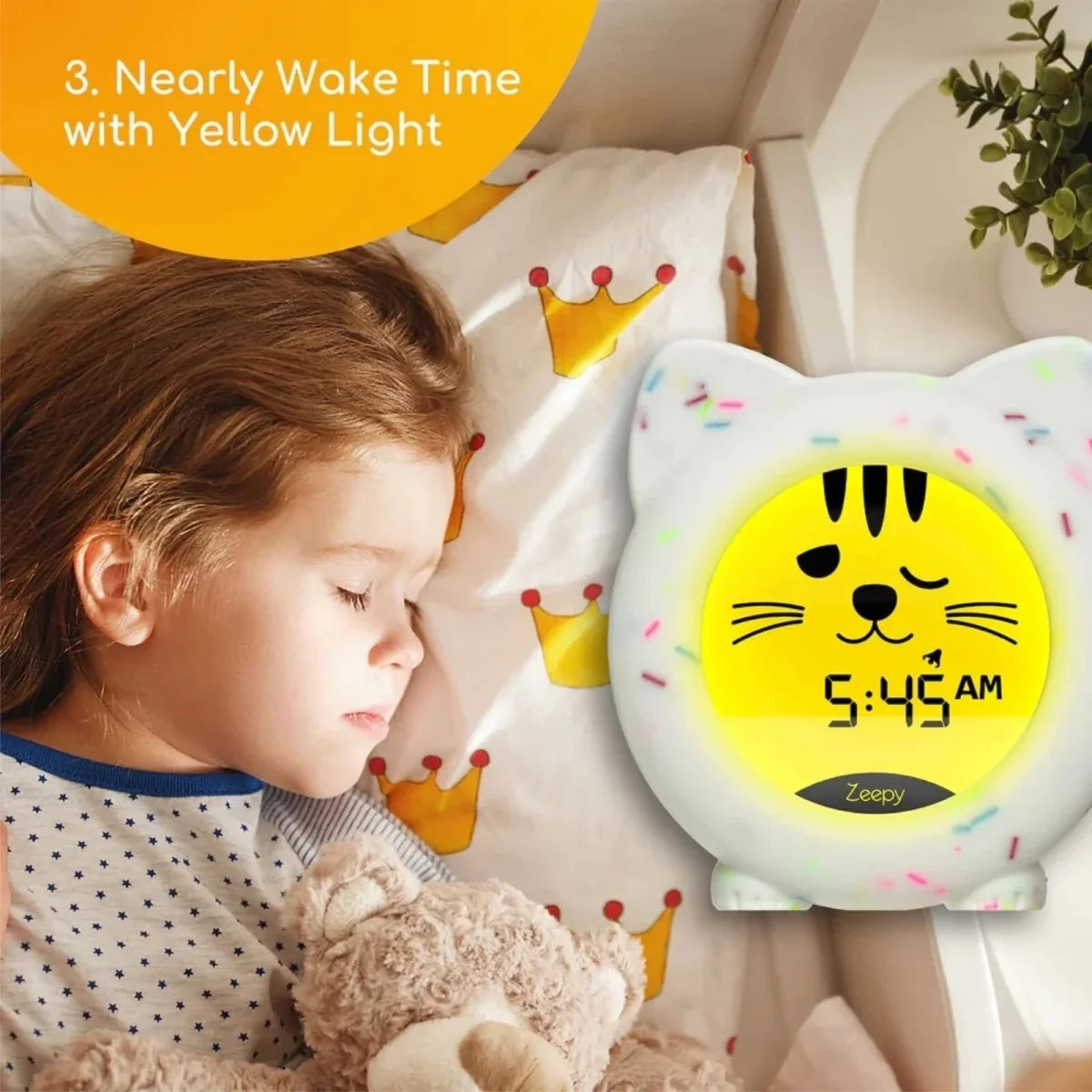 Zeepy Kip the Kitty 4 Phase Sleep Trainer Clock