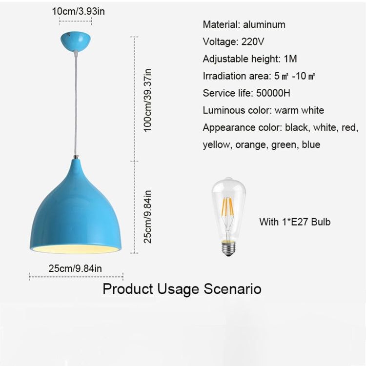 Restaurant Chandelier Simple Modern Single-head Dining Table Lamp Fashion Aisle Living Room Bar (White)