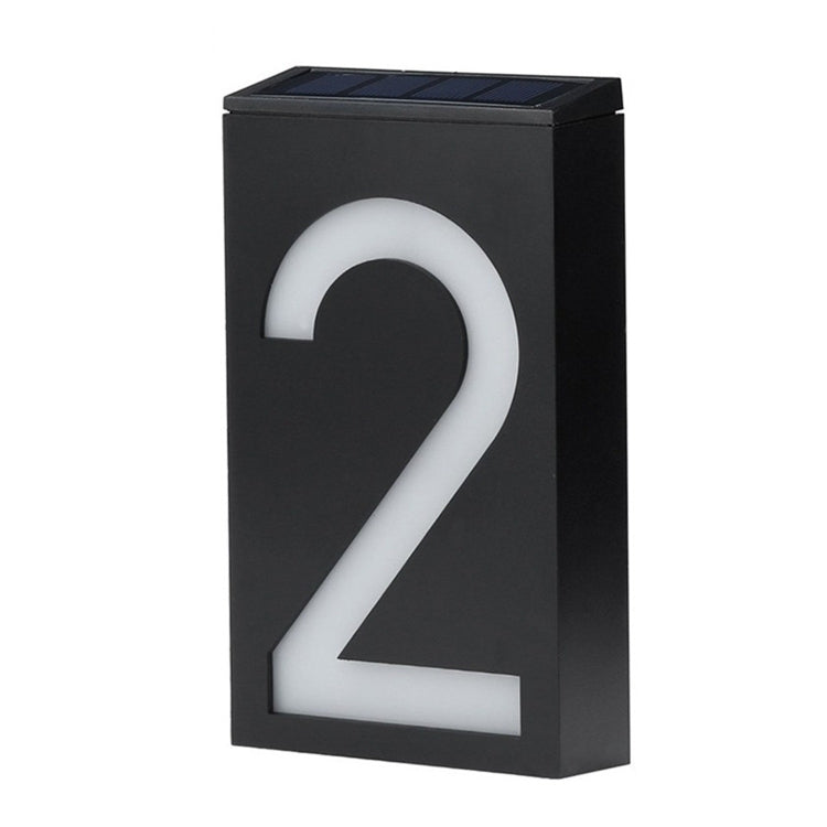 0.36W Solar Powered Wall Mount 6 LEDs Lighting Doorplate Lamp House Number Porch Lights with Solar Pannel(2)
