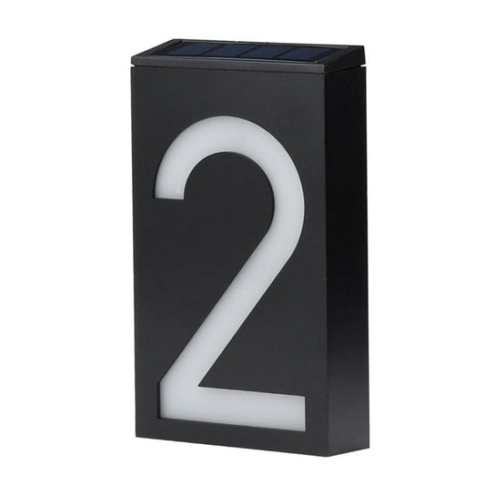 0.36W Solar Powered Wall Mount 6 LEDs Lighting Doorplate Lamp House Number Porch Lights with Solar Pannel(2)