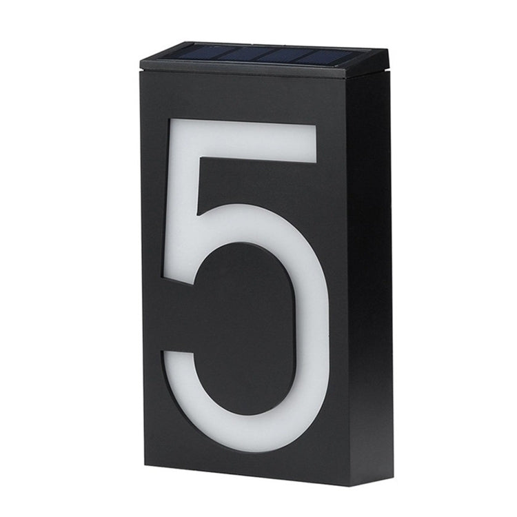 0.36W Solar Powered Wall Mount 6 LEDs Lighting Doorplate Lamp House Number Porch Lights with Solar Pannel(5)