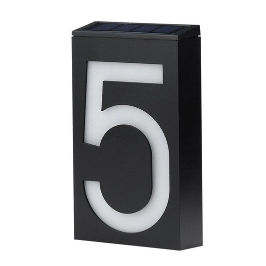0.36W Solar Powered Wall Mount 6 LEDs Lighting Doorplate Lamp House Number Porch Lights with Solar Pannel(5)