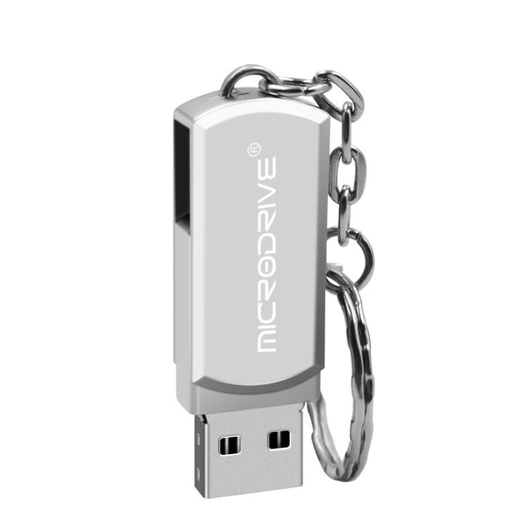 MicroDrive 64GB USB 2.0 Creative Personality Metal U Disk with Keychain, 64GB