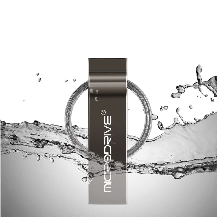 MicroDrive 8GB USB 2.0 Metal Keychain U Disk (Grey)