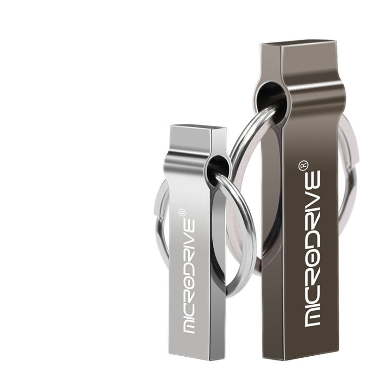 MicroDrive 8GB USB 2.0 Metal Keychain U Disk (Grey)