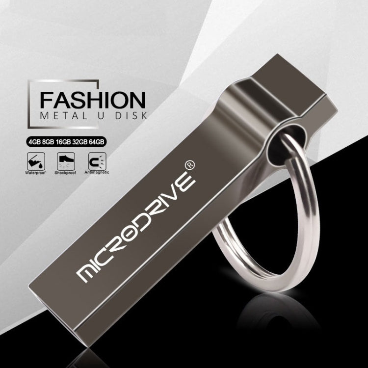 MicroDrive 32GB USB 2.0 Metal Keychain U Disk (Black)