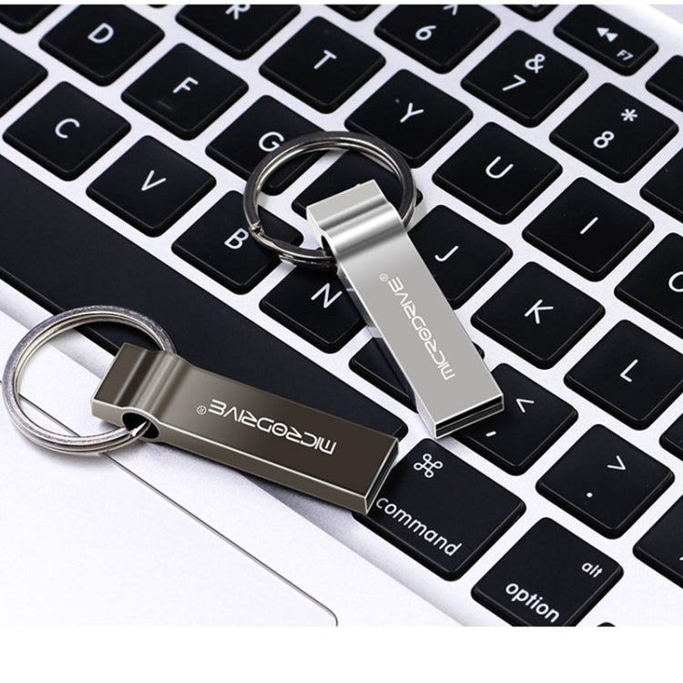 MicroDrive 64GB USB 2.0 Metal Keychain U Disk (Grey)