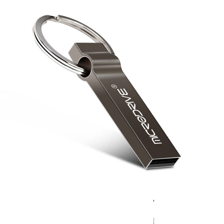 MicroDrive 128GB USB 2.0 Metal Keychain U Disk (Grey)