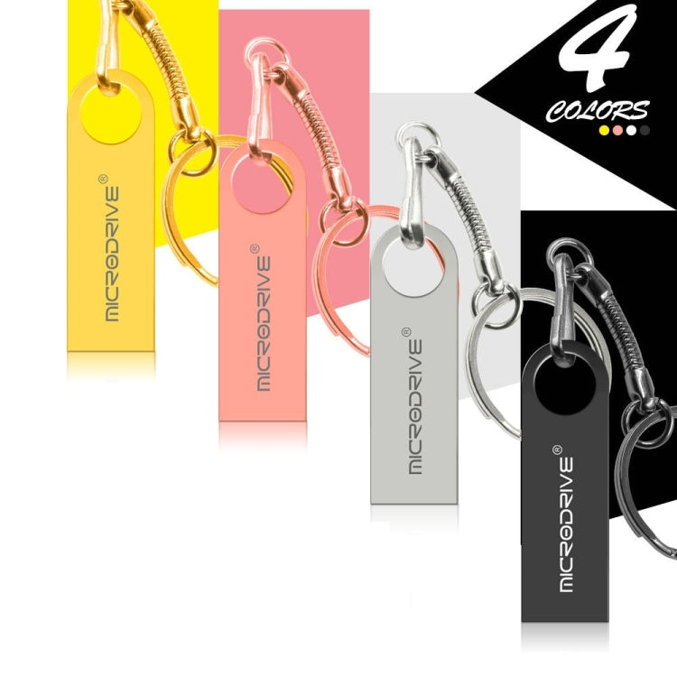 MicroDrive 8GB USB 2.0 Metal Waterproof High Speed U Disk(Black)