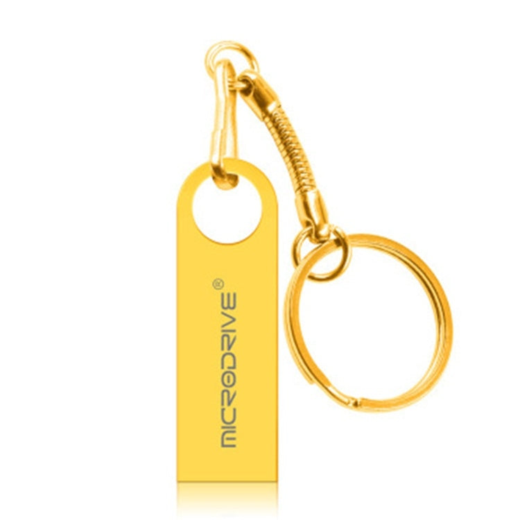MicroDrive 32GB USB 2.0 Metal Waterproof High Speed U Disk(Gold)