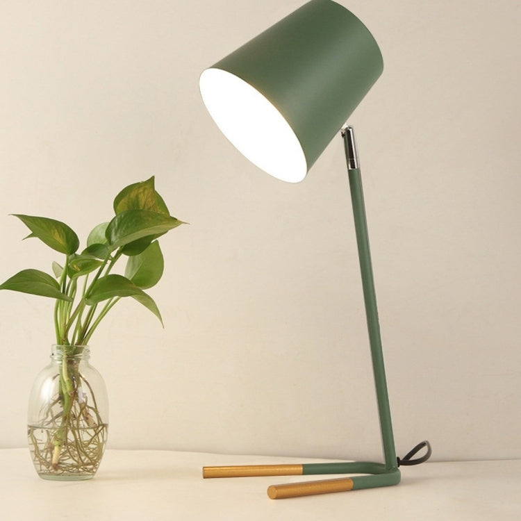 LED Eye-caring Table Lamp Modern Creative Minimalist Bedroom Bedside Lamp Student Study Table Lamp (Green)