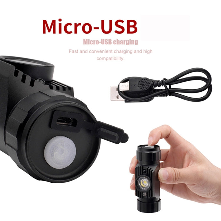 LED Induction Headlight USB Charging Outdoor Waterproof Strong Light Fishing Aluminum Flashlight Headlight (Headlight+2xBatteries)