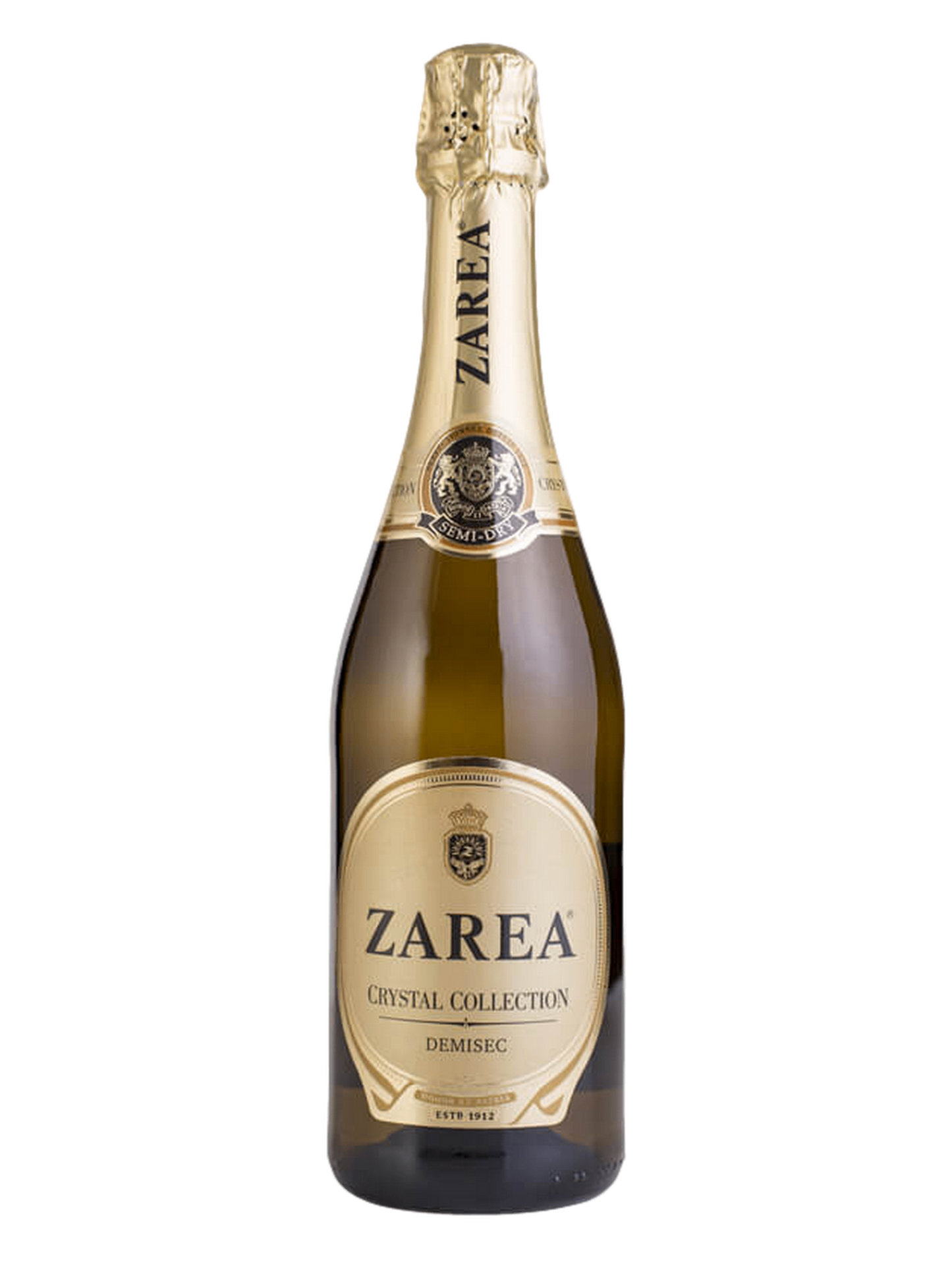 Zarea Crystal Collection White Sparkling Wine (Medium Dry) with two branded glasses
