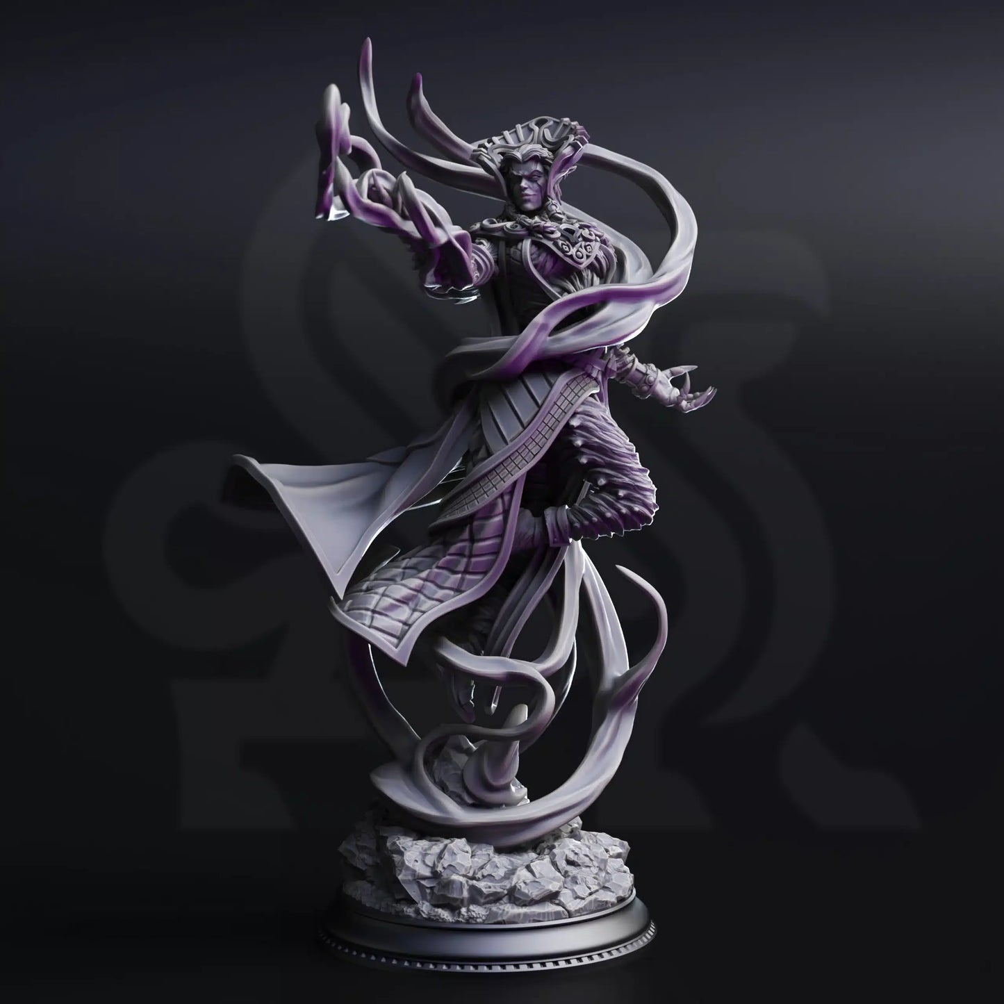 Zarinda Sorceress of the Empty Planes - 3D Printed Sorcerer Character Miniature