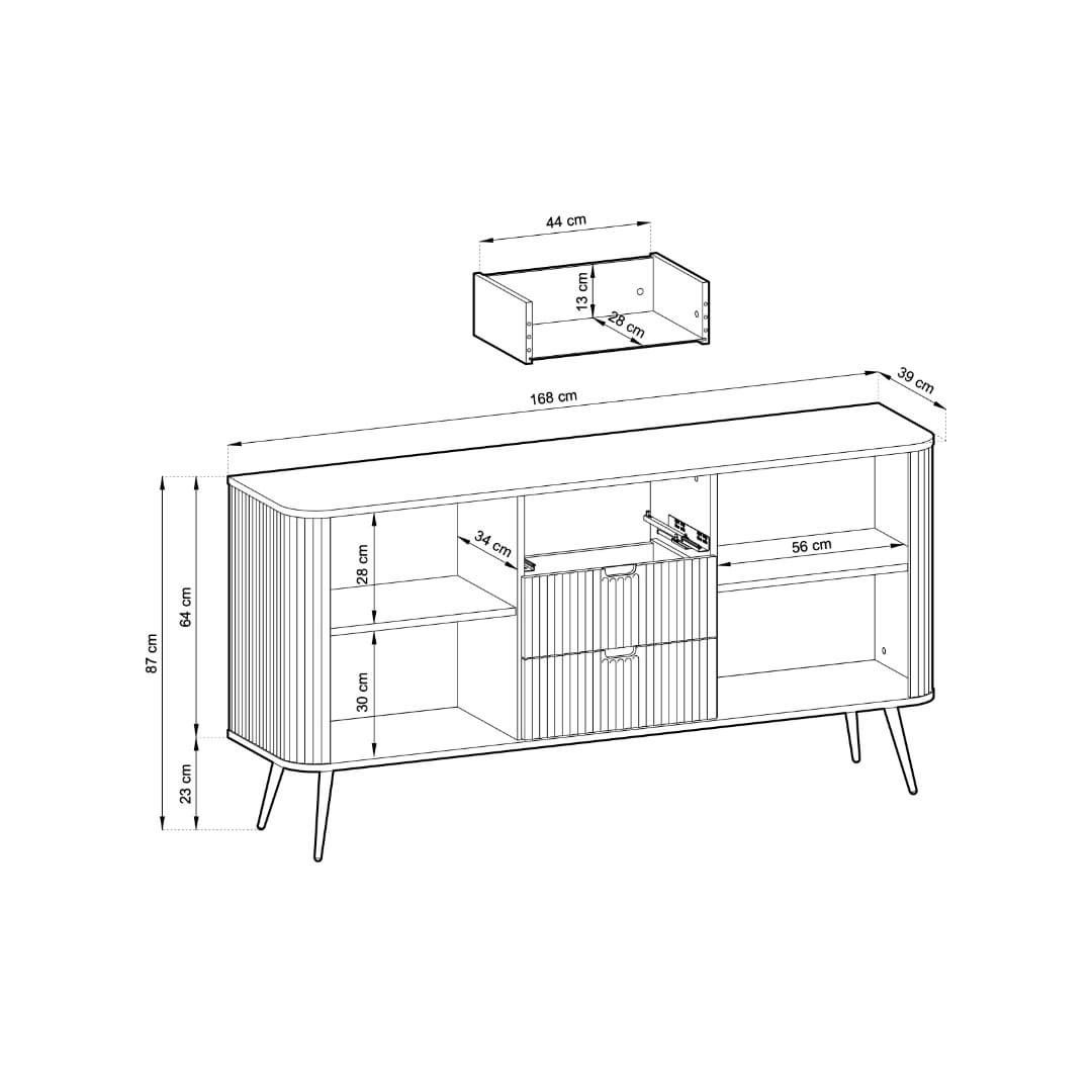 Zova Sideboard Cabinet 168cm