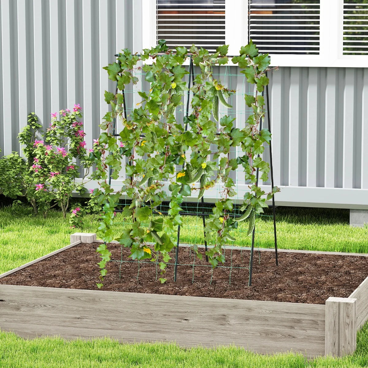 A-Frame Outdoor Trellis for Climbing Plants Garden Trellis