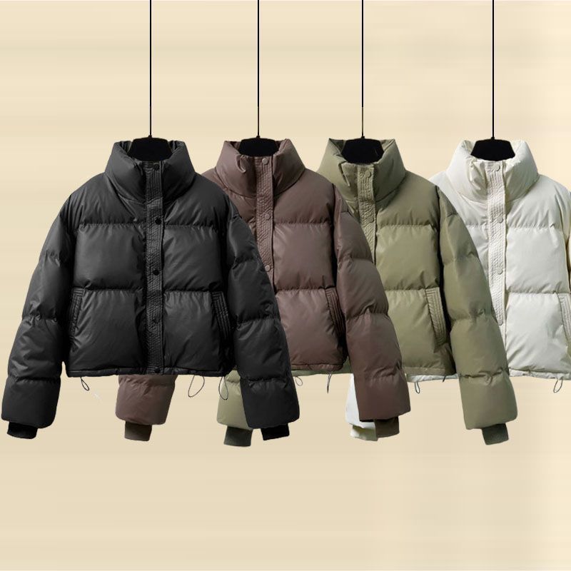 Premium PU Leather Padded Jacket - Women's Short Thickened Winter Coat