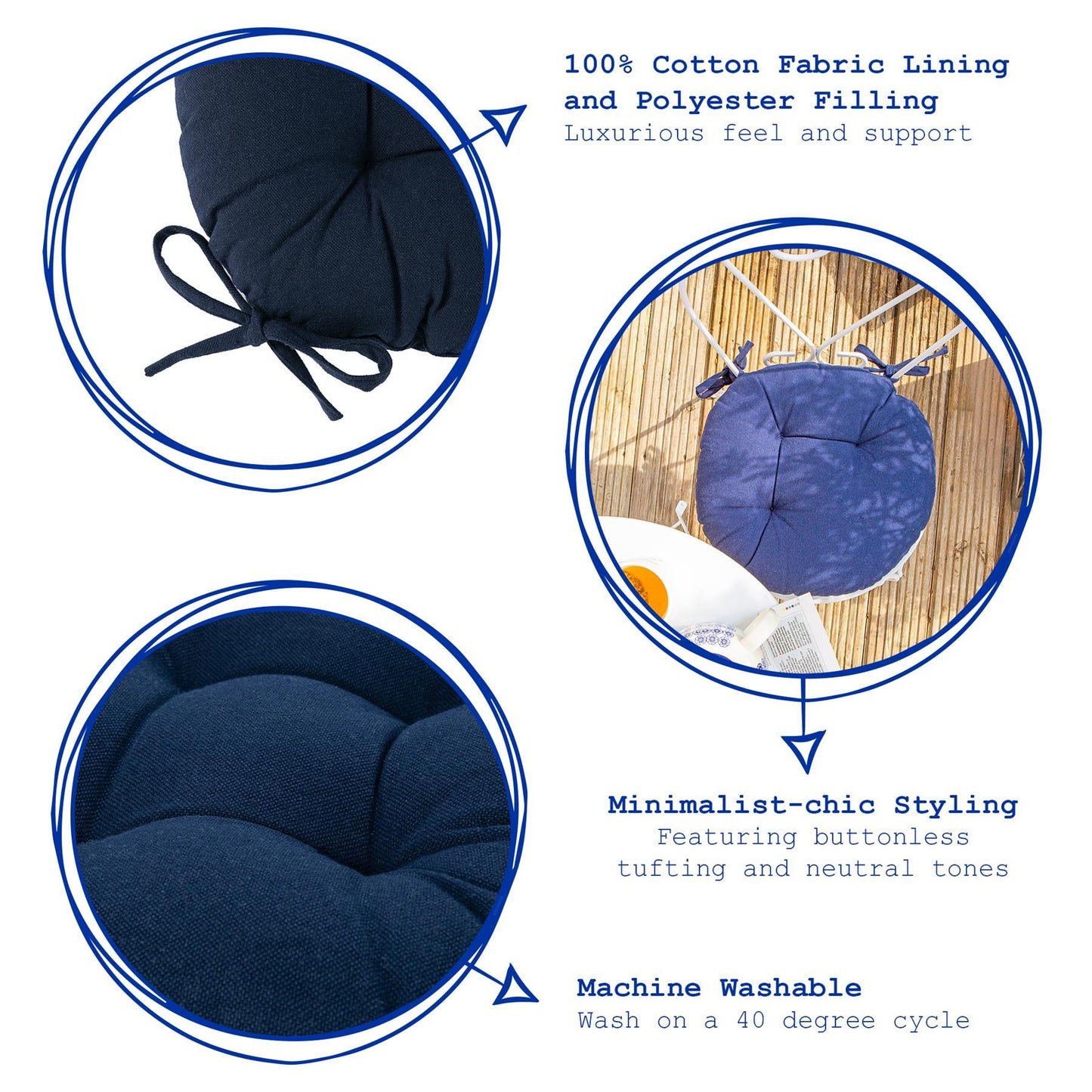 40cm Round Seat Cushion