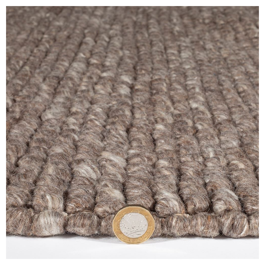 Delilah Wool Pebble 120x170cm Mottled Taupe Rug