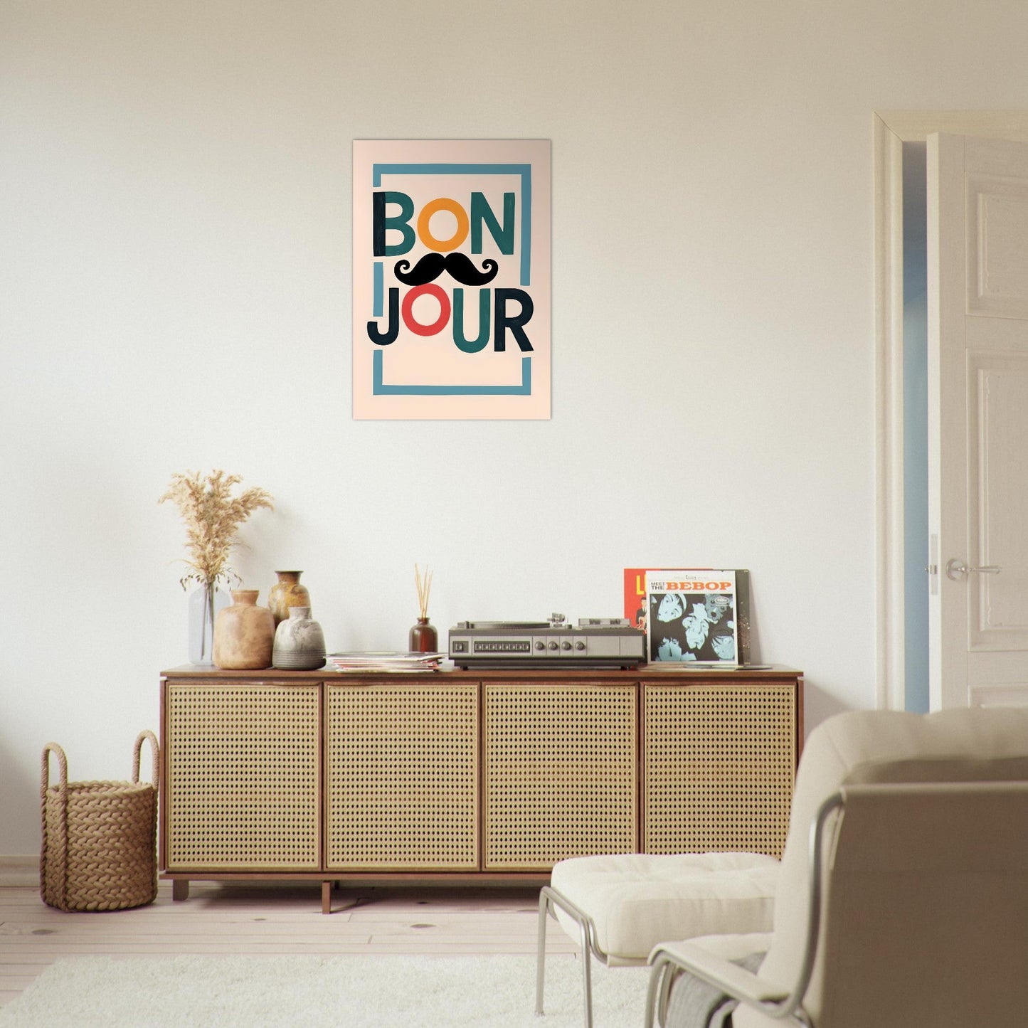 Bonjour Wall Art – French Café Poster