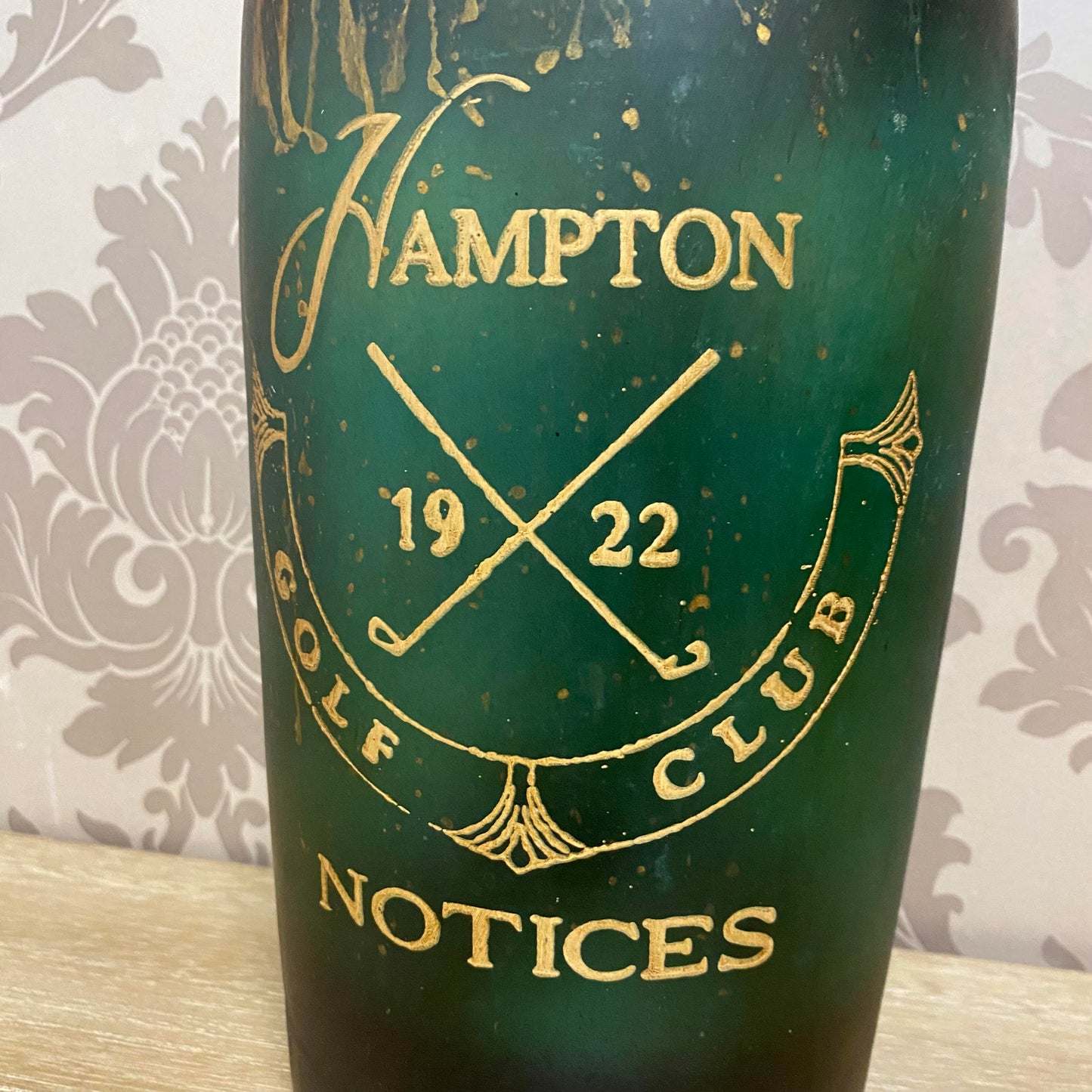 15" GLASS DECORATIVE VASE/BOTTLE