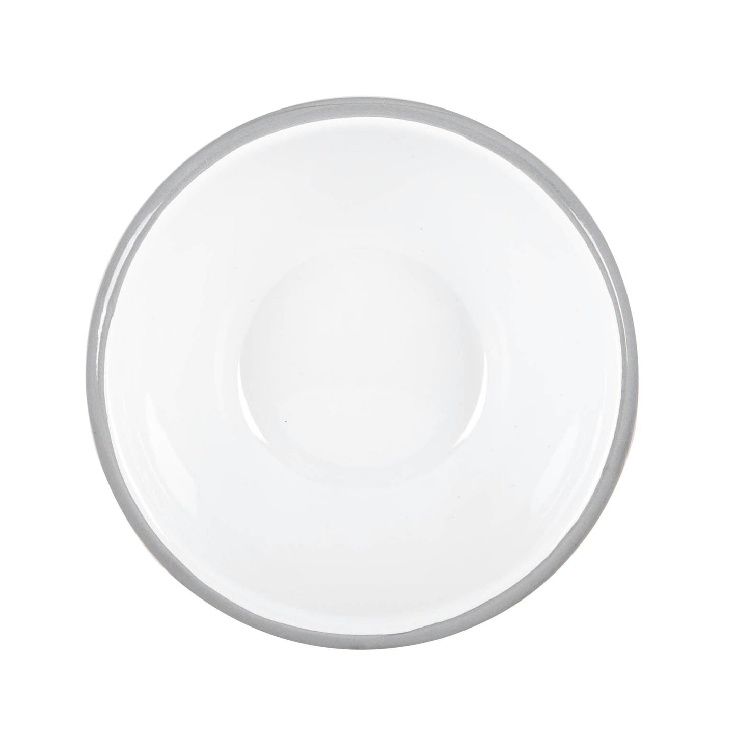 16cm White Enamel Bowls - Pack of Six