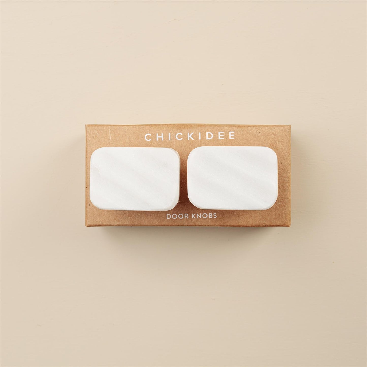 Eesha White Marble Rectangle Drawer Knobs