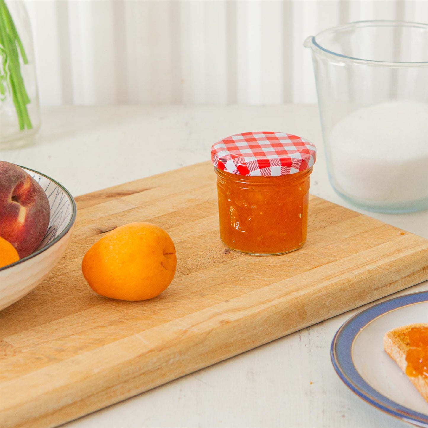 90ml Glass Jam Jars with Lids - Pack of 6