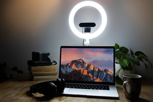 Kodak 10" Desk LED Ring Light for Selfies, Videos & Online Conferencing