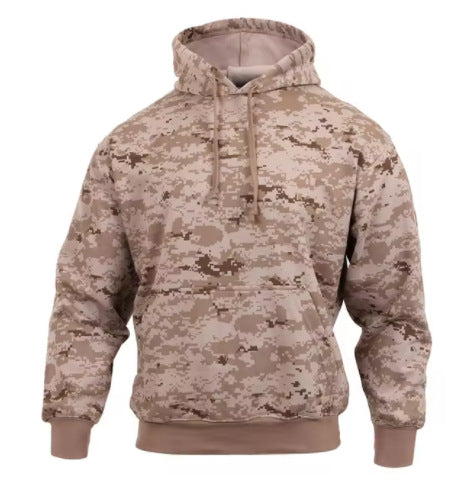 Men's Casual Camo Hoodie - Loose Fit Pullover with Hood